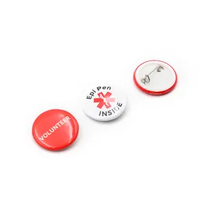Hot Selling Custom Button Badge Tinplate/ Pin/ Plastic Badge 2 Inch Diameter
