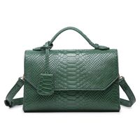 Bolsa de mão feminina estilosa de avestruz, bolsa de mão feita em couro com estampa de cobra, estilo carteiro e bolsa de mão de luxo de 2022