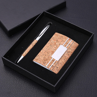 Ensemble cadeau de carnet de notes d'affaires de luxe A5 avec logo personnalisé FOCUS, couverture rigide en cuir PU, impression sérigraphique, promotion d'entreprise