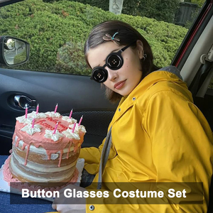 Juego de 4 Accesorios de <span class=keywords><strong>Disfraz</strong></span> de Halloween de Plástico, Botones, Gafas, Pinza para el Cabello de Libélula, Collar con Llavero para Adultos Unisex - Product Image 5