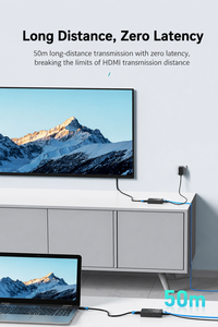 Extenseur KVM HDMI CAT6 50m avec retour IR 1080P 60Hz et largeur de bande de 4,95 Gbit/s pour la distribution d'informations - Product Image 6