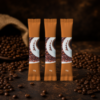 Sacs à café OEM ODM de qualité supérieure avec poche zippée, base plate, en polypropylène (PP) et polyéthylène (PE) laminé haute densité pour emballage de poudre