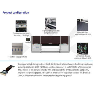 Yotta H2000 2m Áp phích công nghiệp vật liệu thủy tinh phẳng và cuộn để cuộn tất cả trong một máy in phun UV lai máy in - Product Image 2