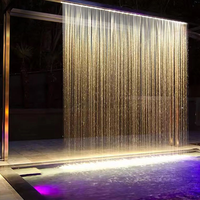 Ensemble complet d'équipements de haute qualité pour rideau d'eau de pluie, rideau d'eau de piscine, cascade en acier inoxydable 110V-380V