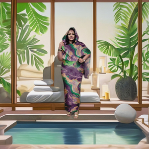 Toub WEIWEI De Haute Qualité Pour Femmes Soudanaises, Style Sexy à Imprimé Floral Pour Femmes D'Afrique De L'Ouest - Product Image 2