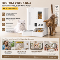 Distributeur de nourriture intelligent pour animaux de compagnie avec caméra et option de charge, WiFi, télécommande, écologique, moderne, capacité de 5 L, pour chats d'intérieur