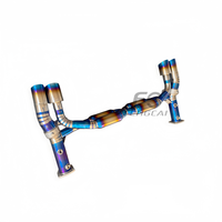 Sistema de Escape de Titanio Ligero de Grado de Competición para Porsche 911 991.2 Carrera 3.0T 2016-2017, Downpipe Directo y Sistema Catback