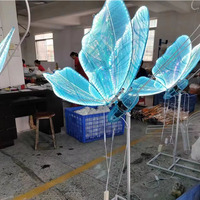 Lampu Lantai LED Kupu-kupu MILE untuk Pernikahan, Tinggi Dapat Disesuaikan, Lampu Plafon Warna-warni, Dekorasi Panggung Acara Pernikahan dengan Kupu-kupu Gantung