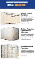 Alimentation électrique triphasée à tension variable 600 kVA, sortie 660 V/400 Hz, rendement 0,96, refroidissement par convection forcée