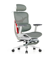 Fauteuil de bureau ergonomique de luxe contemporain en maille à dossier haut, avec accoudoirs 3D en PU, pivotant et réglable, pour ordinateur de direction - Vente en gros