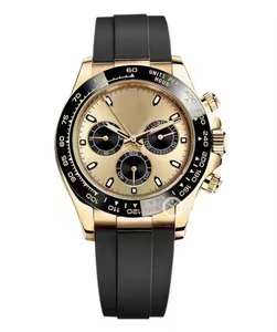 Montre mécanique de luxe haut de gamme pour homme, à succès en 2025, avec fonction chronographe, cadran gris et bracelet en caoutchouc - Product Image 3