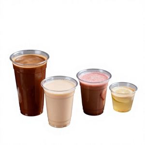 Gobelets jetables en PET de 98 mm avec couvercles, impression de logo personnalisé, pour boissons froides, thé à bulles et café, 16 oz, transparents, vente en gros - Product Image 3