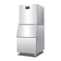 Machine à glaçons commerciale de 200 kg/jour, automatique, en acier inoxydable, pour cafés, salons de thé et coupes à glace