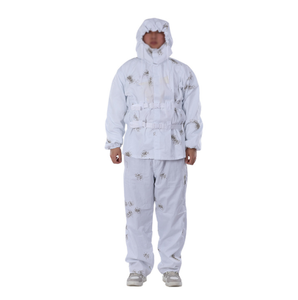 DFG1012 Ensemble de chasse en plein air personnalisé, tenue de camouflage blanche pour la neige, veste, pantalon, capuche, sacs à cordon, kit 3 pièces - Product Image 3