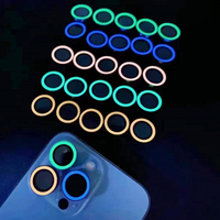 Veilleuse lumineuse caméra Len protecteur pour iPhone 13 14 15 Pro Max 15 plus caméra protecteur couverture caméra lentille écran Protec