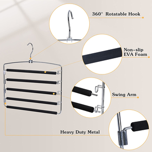 LINDON Non-Slip Swing Arm Space Saving <strong>Pants</strong> <strong>Hangers</strong> for Slacks Jeans - Product Image 3