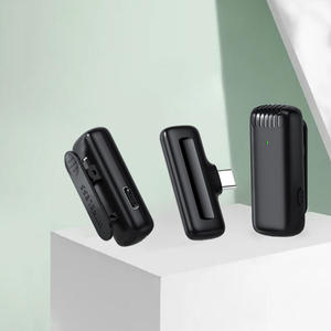 Microphone Lavalier sans fil Xtuga J13 Plug & Play pour réduction de bruit Android Microphone sans fil 2.4g avec étui de charge - Product Image 3