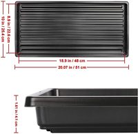 Plateaux pour micro-légumes extra résistants, plateaux de germination de graines peu profonds 1020 avec trous pour micro-légumes et blé.