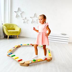 Jouet éducatif Montessori, marchepied pour enfants unisexe, poutre d'équilibre double face pour les enfants <span class=keywords><strong>de</strong></span> 2 <span class=keywords><strong>à</strong></span> 7 ans - Product Image 3