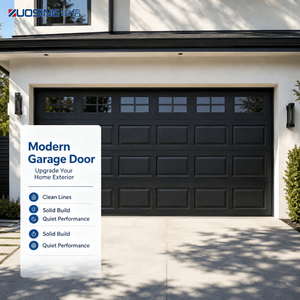 Porte <span class=keywords><strong>de</strong></span> <span class=keywords><strong>garage</strong></span> en acier effet bois <span class=keywords><strong>avec</strong></span> finition réaliste imitation bois et isolation acoustique supérieure pour villa <span class=keywords><strong>de</strong></span> luxe - Product Image 1