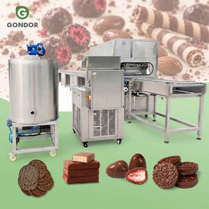 Máquina Profesional de Recubrimiento Continuo de Chocolate para Barritas de Oblea y Galletas, con 5 cabezales, para derretir y glasear - Product Image 1
