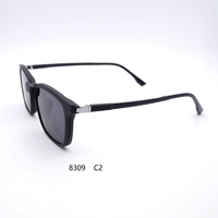 8309 pliant correspondant pince magnétique sur lunettes de soleil hommes femmes en plastique acier myopie lunettes cadre cuir fermeture éclair sac lunettes