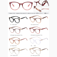 Lunettes de vue anti-lumière bleue Partagas Fashion Cat Eye TR90 CP Glitter pour femmes