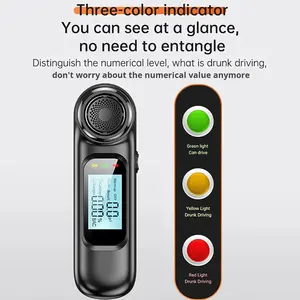 เครื่องวัดแอลกอฮอล์แบบดิจิตอลแบบไม่สัมผัส ชิปตรวจจับสูง เครื่องตรวจวัดแอลกอฮอล์ในลมหายใจ - Product Image 4