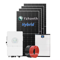 Système d'énergie solaire hors réseau/hors réseau 5kW 8kW avec batterie au lithium de 10 kWh pour la maison, système de stockage d'énergie solaire hybride 10kW 20kW 30kW