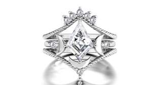 Anillo de Compromiso de Moissanita en Forma de Cometa para Mujer, Plata de Ley 925, Lujo Elegante con Detalles de Diamantes, Certificado por Terceros - Product Image 4