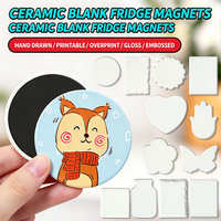 Aimant de réfrigérateur en céramique personnalisé, aimant en céramique vierge pour sublimation, image personnalisée, décoration de la maison