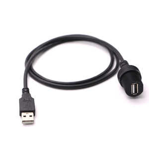 Cable de Extensión USB 2.0 3.0 Macho a Hembra con Kit de Montaje en Panel Impermeable con Clasificación IP67 - Product Image 4