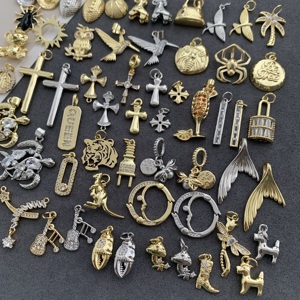 <span class=keywords><strong>BD</strong></span>-C4685 bricolage mode mélange CZ breloques faisant des bijoux Animal pendentif tortue oiseau hibou ours araignée pour collier croix soleil sac breloque - Product Image 4