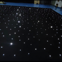 CW blanc froid LED étoile rideau nuit ciel velours tissu écran matrice lumière toile de fond
