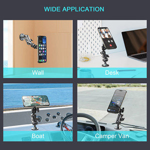 Nouveau support de téléphone magnétique rotatif à 360° en alliage robuste pour véhicule, base fixe pour console centrale de camion, bateaux et murs - Product Image 6