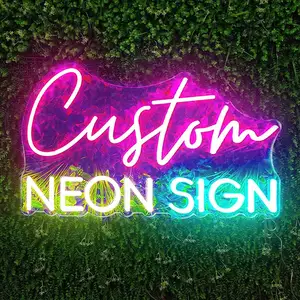 Lettere a colori nessun numero MOQ lettera esterna Logo personalizzato Led Neon Light Sign per negozi pubblicitari negozio al dettaglio