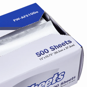 12 "एक्स 10.75" एक्स 500 शीट पूर्व कट पन्नी कागज खाद्य सेवा पॉप अप पन्नी शीट भोजन के लिए पॉप अप एल्यूमीनियम पन्नी शीट आपस में - Product Image 3