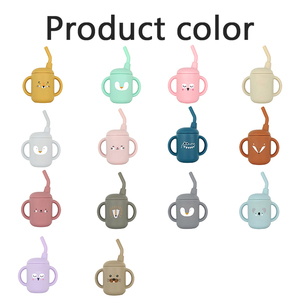 Tazza per Bambini con Cannuccia Senza BPA, Produzione ODM OEM, Tazza in Silicone per Bere, Stoviglie per Neonati, Tazza per l'Alimentazione, Pronta per la Spedizione, Disponibile - Product Image 6