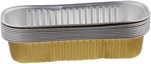 Barquette alimentaire jetable pour mini-gâteaux avec couvercle, dessus rond, barquette rectangulaire en aluminium recyclable, 200 ml - Product Image 3