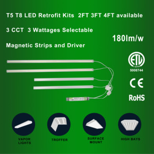 Chiếu sáng trong nhà 2ft 3ft 4ft thay thế T5 T8 đèn LED 180LM/W LED ống 40W 60W 80W bộ trang bị thêm từ tính - Product Image 4