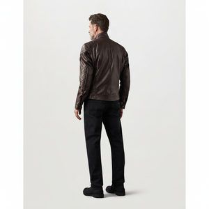Meilleures ventes Veste d'hiver mince pour hommes Design personnalisé Haut en cuir avec caractéristiques uniques Veste en cuir personnalisée - Product Image 1