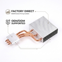 Custom 4 Copper Heat Pipe CPU Heatsink Low Profile Aluminum Radiator for AIO Mini PC Industrial Thermal Solution