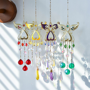Angel K9 <span class=keywords><strong>vetro</strong></span> Art Deco arcobaleno creatore <span class=keywords><strong>di</strong></span> cristallo prisma Suncatcher campanelli eolici giardino interno appeso decorazione per la casa ornamento <span class=keywords><strong>di</strong></span> nozze - Product Image 3