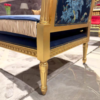 Palais rétro français sculpté lumière luxe tissu chaise de loisirs villa haut de gamme salon style européen canapé simple