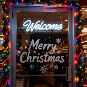 Welcome letreros neon <b>sign</b> LED indoor hanging ambient light shop <b>sign</b> wall decoration light entrance indicator light 5v 12v - Product Image 5