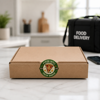 Autocollant en vinyle personnalisé pour sceller les pizzas, découpé sur mesure, adhésif, pour boîte d'emballage alimentaire avec logo d'entreprise, impression vintage