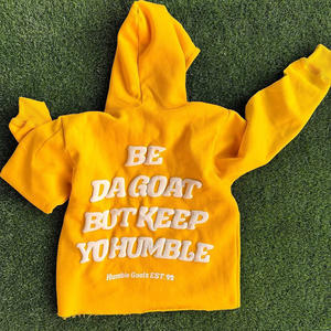 Pull-over à capuche OEM lourd 100% en coton pour hommes Design brodé par impression 3D à bord coupé personnalisé et à ourlet brut - Product Image 3