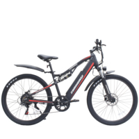 Vélo de montagne électrique sans balais à 7 vitesses de 27,5 pouces |   36V 250W |   Batterie au lithium cachée de 10,4 Ah |   Alliage d'aluminium |