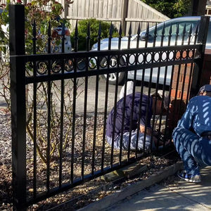 Paneles de <span class=keywords><strong>valla</strong></span> metálica de seguridad para exteriores, <span class=keywords><strong>valla</strong></span> de acero galvanizado para vallas de parques y villas - Product Image 6