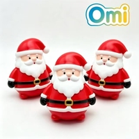 Jouet Squishy Père Noël Sonore et Croustillant, Jouet Anti-Stress à Presser, Cadeau de Noël, Figurine pour Enfants, Décoration de Fête de Noël